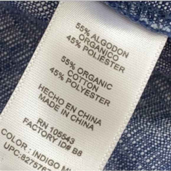 DEREK LAM Design Nation Chambray Jumper
Dress Organic Cotton Button Front 10 - Picture 8 of 9